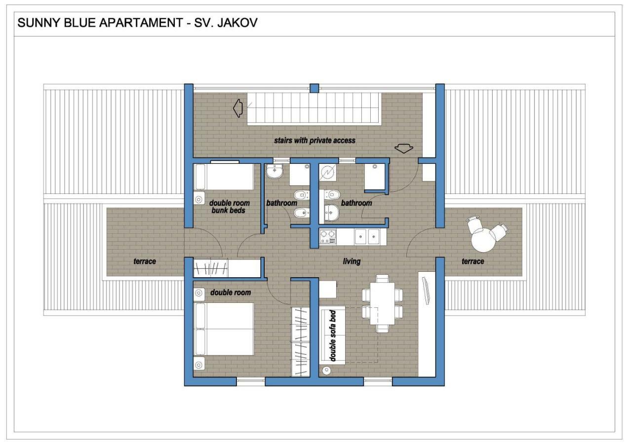 נזרין Sunny Blue Apartament מראה חיצוני תמונה